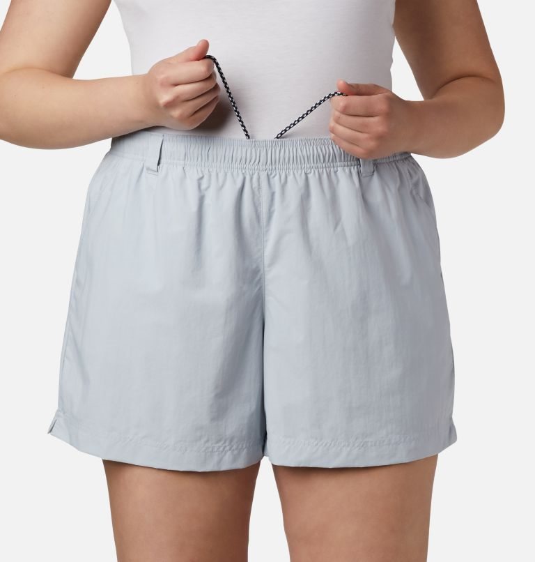 Women's Columbia PFG Backcast Water Shorts Light Grey | Plus Size CA-Y10L4